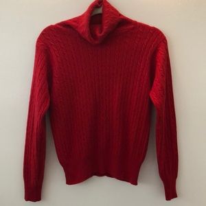 Red 100% Cashmere Sweater
